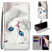 Load image into Gallery viewer, Coloured Drawing Cross Texture Horizontal Flip Leather Phone Case with Holder &amp; Card Slots &amp; Wallet &amp; Lanyard, For Xiaomi Redmi Note 11 Pro/11 Pro+, For Nokia C01 Plus