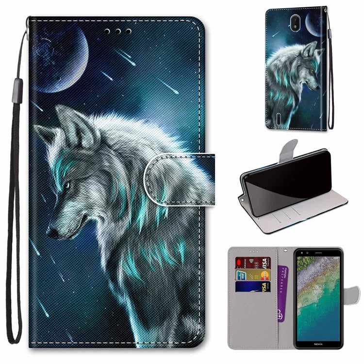 Coloured Drawing Cross Texture Horizontal Flip Leather Phone Case with Holder & Card Slots & Wallet & Lanyard, For Xiaomi Redmi Note 11 Pro/11 Pro+, For Nokia C01 Plus