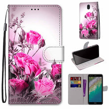 Load image into Gallery viewer, Coloured Drawing Cross Texture Horizontal Flip Leather Phone Case with Holder &amp; Card Slots &amp; Wallet &amp; Lanyard, For Xiaomi Redmi Note 11 Pro/11 Pro+, For Nokia C01 Plus