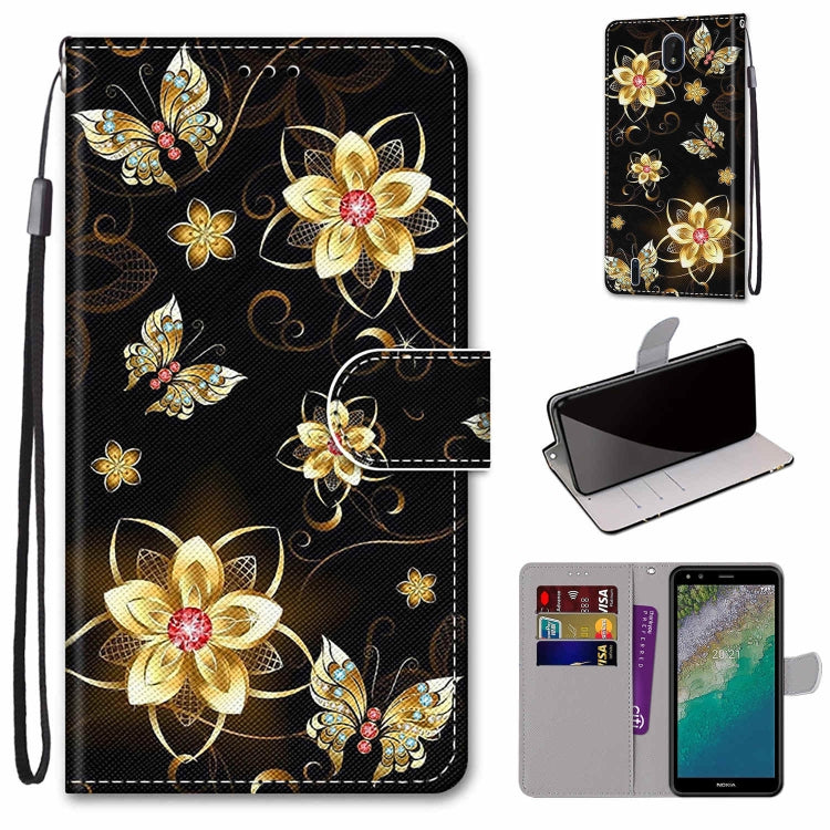 Coloured Drawing Cross Texture Horizontal Flip Leather Phone Case with Holder & Card Slots & Wallet & Lanyard, For Xiaomi Redmi Note 11 Pro/11 Pro+, For Nokia C01 Plus
