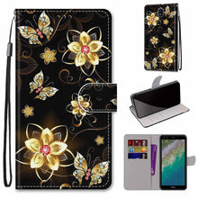 Load image into Gallery viewer, Coloured Drawing Cross Texture Horizontal Flip Leather Phone Case with Holder &amp; Card Slots &amp; Wallet &amp; Lanyard, For Xiaomi Redmi Note 11 Pro/11 Pro+, For Nokia C01 Plus