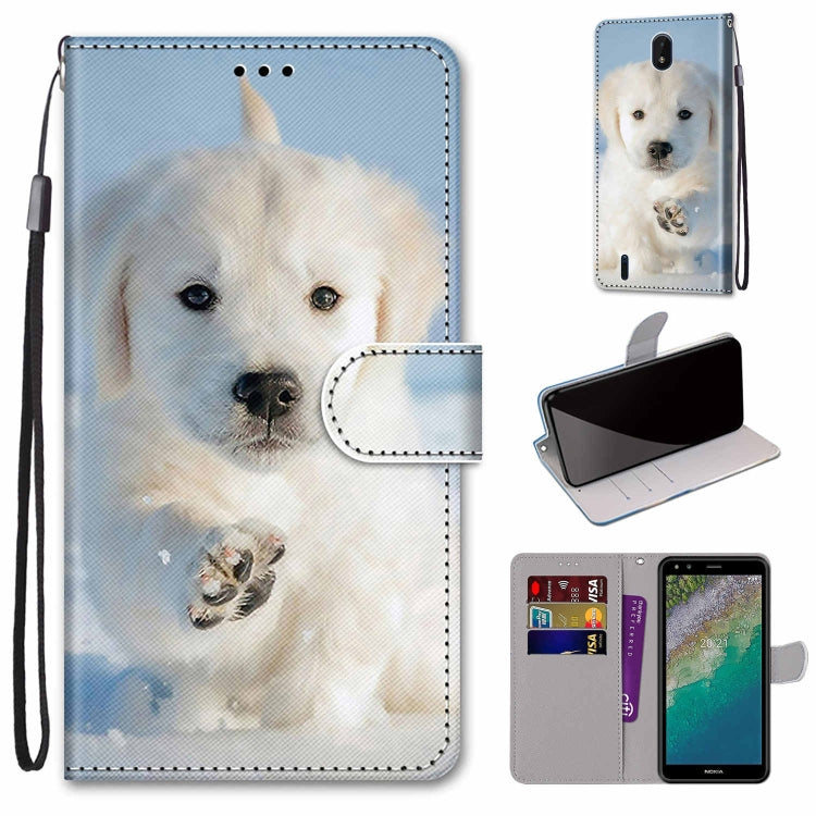 Coloured Drawing Cross Texture Horizontal Flip Leather Phone Case with Holder & Card Slots & Wallet & Lanyard, For Xiaomi Redmi Note 11 Pro/11 Pro+, For Nokia C01 Plus