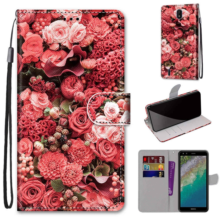 Coloured Drawing Cross Texture Horizontal Flip Leather Phone Case with Holder & Card Slots & Wallet & Lanyard, For Xiaomi Redmi Note 11 Pro/11 Pro+, For Nokia C01 Plus