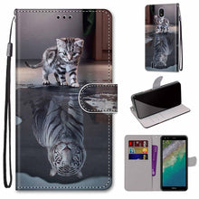 Load image into Gallery viewer, Coloured Drawing Cross Texture Horizontal Flip Leather Phone Case with Holder &amp; Card Slots &amp; Wallet &amp; Lanyard, For Xiaomi Redmi Note 11 Pro/11 Pro+, For Nokia C01 Plus