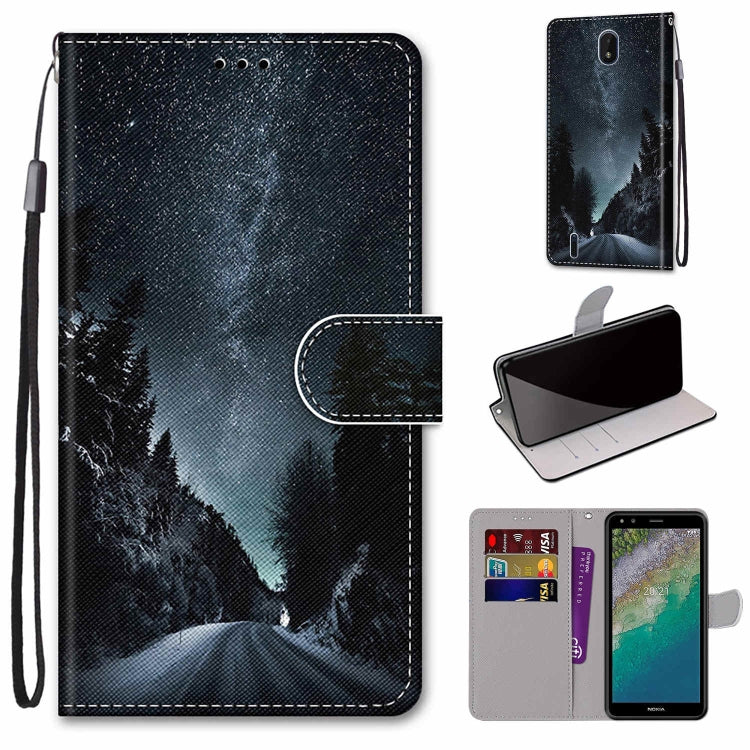 Coloured Drawing Cross Texture Horizontal Flip Leather Phone Case with Holder & Card Slots & Wallet & Lanyard, For Xiaomi Redmi Note 11 Pro/11 Pro+, For Nokia C01 Plus