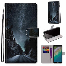 Load image into Gallery viewer, Coloured Drawing Cross Texture Horizontal Flip Leather Phone Case with Holder &amp; Card Slots &amp; Wallet &amp; Lanyard, For Xiaomi Redmi Note 11 Pro/11 Pro+, For Nokia C01 Plus