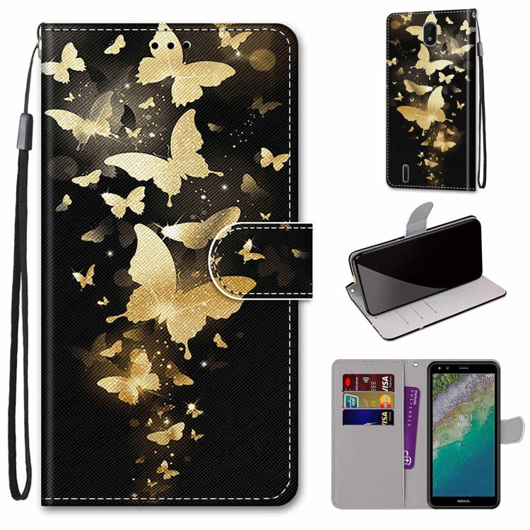 Coloured Drawing Cross Texture Horizontal Flip Leather Phone Case with Holder & Card Slots & Wallet & Lanyard, For Xiaomi Redmi Note 11 Pro/11 Pro+, For Nokia C01 Plus