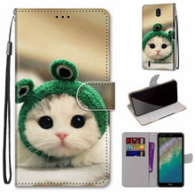 Load image into Gallery viewer, Coloured Drawing Cross Texture Horizontal Flip Leather Phone Case with Holder &amp; Card Slots &amp; Wallet &amp; Lanyard, For Xiaomi Redmi Note 11 Pro/11 Pro+, For Nokia C01 Plus