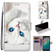 Load image into Gallery viewer, Coloured Drawing Cross Texture Horizontal Flip Leather Phone Case with Holder &amp; Card Slots &amp; Wallet &amp; Lanyard, For Xiaomi Redmi Note 11 Pro/11 Pro+, For Nokia C01 Plus