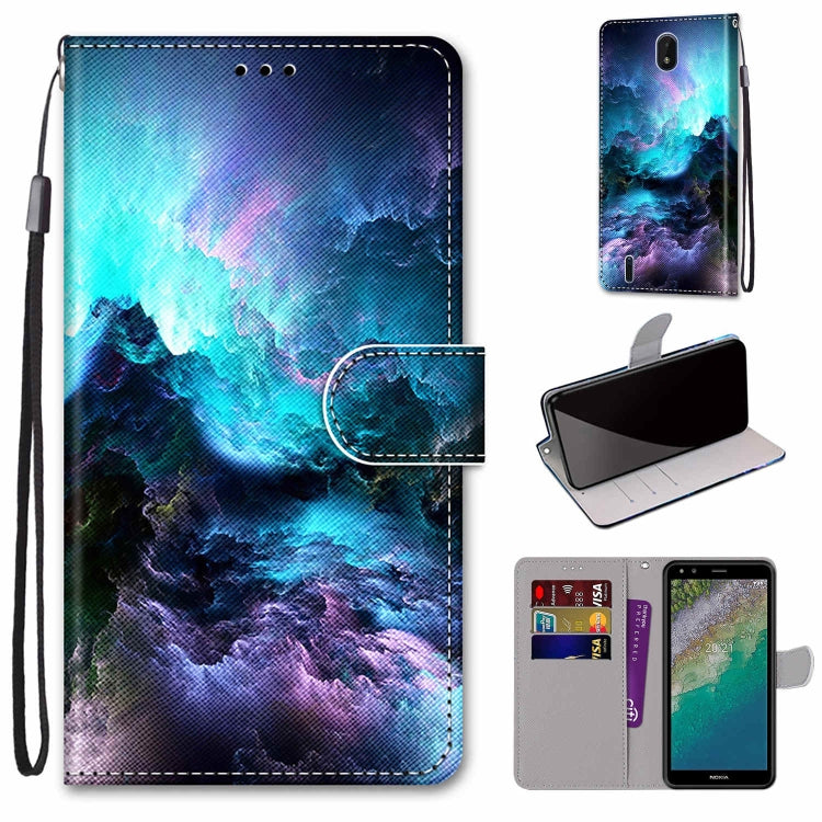 Coloured Drawing Cross Texture Horizontal Flip Leather Phone Case with Holder & Card Slots & Wallet & Lanyard, For Xiaomi Redmi Note 11 Pro/11 Pro+, For Nokia C01 Plus