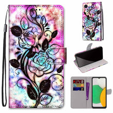 Load image into Gallery viewer, Coloured Drawing Cross Texture Horizontal Flip Leather Phone Case with Holder &amp; Card Slots &amp; Wallet &amp; Lanyard, For Xiaomi 11T / 11T Pro, For Samsung Galaxy A03 Core