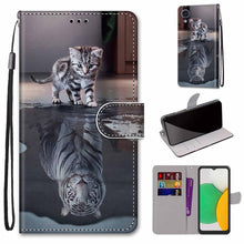 Load image into Gallery viewer, Coloured Drawing Cross Texture Horizontal Flip Leather Phone Case with Holder &amp; Card Slots &amp; Wallet &amp; Lanyard, For Xiaomi 11T / 11T Pro, For Samsung Galaxy A03 Core