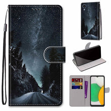 Load image into Gallery viewer, Coloured Drawing Cross Texture Horizontal Flip Leather Phone Case with Holder &amp; Card Slots &amp; Wallet &amp; Lanyard, For Xiaomi 11T / 11T Pro, For Samsung Galaxy A03 Core