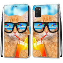 Load image into Gallery viewer, Coloured Drawing Cross Texture Horizontal Flip Leather Phone Case with Holder &amp; Card Slots &amp; Wallet &amp; Lanyard, For Samsung Galaxy A03s 166mm Version, For Samsung Galaxy A13 4G