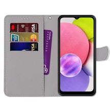 Load image into Gallery viewer, Coloured Drawing Cross Texture Horizontal Flip Leather Phone Case with Holder &amp; Card Slots &amp; Wallet &amp; Lanyard, For Samsung Galaxy A03s 166mm Version, For Samsung Galaxy A13 4G