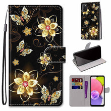 Load image into Gallery viewer, Coloured Drawing Cross Texture Horizontal Flip Leather Phone Case with Holder &amp; Card Slots &amp; Wallet &amp; Lanyard, For Samsung Galaxy A03s 166mm Version, For Samsung Galaxy A13 4G