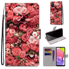 Load image into Gallery viewer, Coloured Drawing Cross Texture Horizontal Flip Leather Phone Case with Holder &amp; Card Slots &amp; Wallet &amp; Lanyard, For Samsung Galaxy A03s 166mm Version, For Samsung Galaxy A13 4G