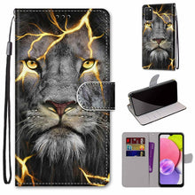 Load image into Gallery viewer, Coloured Drawing Cross Texture Horizontal Flip Leather Phone Case with Holder &amp; Card Slots &amp; Wallet &amp; Lanyard, For Samsung Galaxy A03s 166mm Version, For Samsung Galaxy A13 4G