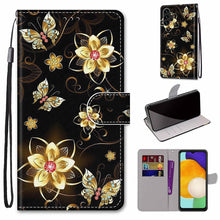 Load image into Gallery viewer, Coloured Drawing Cross Texture Horizontal Flip Leather Phone Case with Holder &amp; Card Slots &amp; Wallet &amp; Lanyard, For Samsung Galaxy A03s 166mm Version, For Samsung Galaxy A13 4G