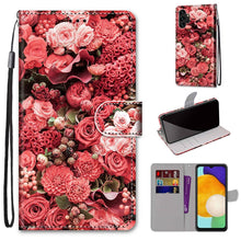 Load image into Gallery viewer, Coloured Drawing Cross Texture Horizontal Flip Leather Phone Case with Holder &amp; Card Slots &amp; Wallet &amp; Lanyard, For Samsung Galaxy A03s 166mm Version, For Samsung Galaxy A13 4G