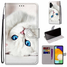 Load image into Gallery viewer, Coloured Drawing Cross Texture Horizontal Flip Leather Phone Case with Holder &amp; Card Slots &amp; Wallet &amp; Lanyard, For Samsung Galaxy A03s 166mm Version, For Samsung Galaxy A13 4G