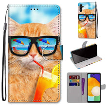 Load image into Gallery viewer, Coloured Drawing Cross Texture Horizontal Flip Leather Phone Case with Holder &amp; Card Slots &amp; Wallet &amp; Lanyard, For Samsung Galaxy A13 5G, For Samsung Galaxy A33 5G