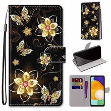 Load image into Gallery viewer, Coloured Drawing Cross Texture Horizontal Flip Leather Phone Case with Holder &amp; Card Slots &amp; Wallet &amp; Lanyard, For Samsung Galaxy A13 5G, For Samsung Galaxy A33 5G