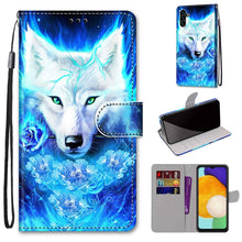 Load image into Gallery viewer, Coloured Drawing Cross Texture Horizontal Flip Leather Phone Case with Holder &amp; Card Slots &amp; Wallet &amp; Lanyard, For Samsung Galaxy A13 5G, For Samsung Galaxy A33 5G