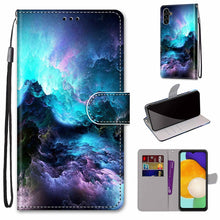 Load image into Gallery viewer, Coloured Drawing Cross Texture Horizontal Flip Leather Phone Case with Holder &amp; Card Slots &amp; Wallet &amp; Lanyard, For Samsung Galaxy A13 5G, For Samsung Galaxy A33 5G