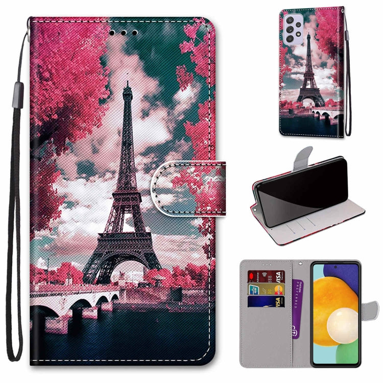 Coloured Drawing Cross Texture Horizontal Flip Leather Phone Case with Holder & Card Slots & Wallet & Lanyard, For Samsung Galaxy A13 5G, For Samsung Galaxy A33 5G
