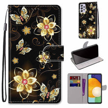 Load image into Gallery viewer, Coloured Drawing Cross Texture Horizontal Flip Leather Phone Case with Holder &amp; Card Slots &amp; Wallet &amp; Lanyard, For Samsung Galaxy A13 5G, For Samsung Galaxy A33 5G