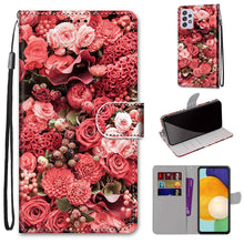 Load image into Gallery viewer, Coloured Drawing Cross Texture Horizontal Flip Leather Phone Case with Holder &amp; Card Slots &amp; Wallet &amp; Lanyard, For Samsung Galaxy A13 5G, For Samsung Galaxy A33 5G