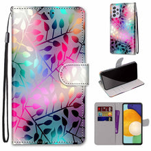Load image into Gallery viewer, Coloured Drawing Cross Texture Horizontal Flip Leather Phone Case with Holder &amp; Card Slots &amp; Wallet &amp; Lanyard, For Samsung Galaxy A13 5G, For Samsung Galaxy A33 5G