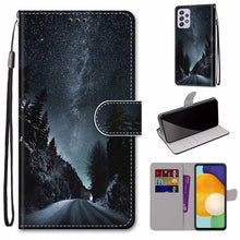 Load image into Gallery viewer, Coloured Drawing Cross Texture Horizontal Flip Leather Phone Case with Holder &amp; Card Slots &amp; Wallet &amp; Lanyard, For Samsung Galaxy A13 5G, For Samsung Galaxy A33 5G