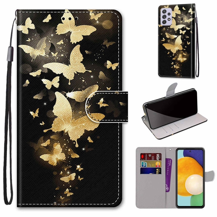 Coloured Drawing Cross Texture Horizontal Flip Leather Phone Case with Holder & Card Slots & Wallet & Lanyard, For Samsung Galaxy A13 5G, For Samsung Galaxy A33 5G