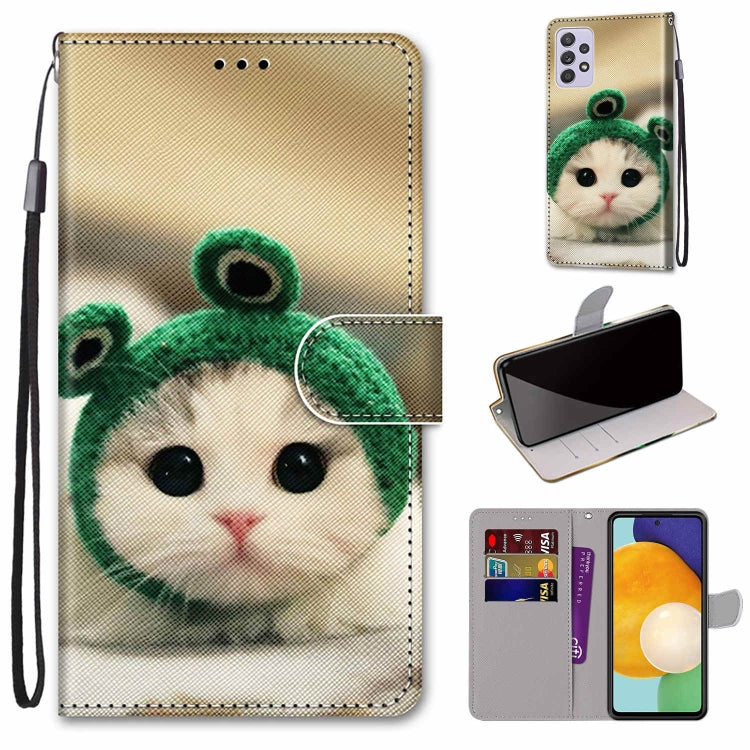 Coloured Drawing Cross Texture Horizontal Flip Leather Phone Case with Holder & Card Slots & Wallet & Lanyard, For Samsung Galaxy A13 5G, For Samsung Galaxy A33 5G