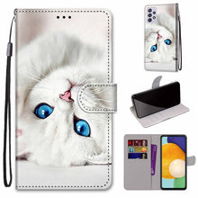 Load image into Gallery viewer, Coloured Drawing Cross Texture Horizontal Flip Leather Phone Case with Holder &amp; Card Slots &amp; Wallet &amp; Lanyard, For Samsung Galaxy A13 5G, For Samsung Galaxy A33 5G