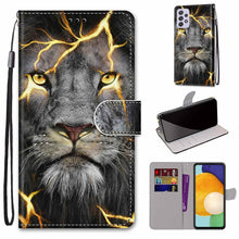 Load image into Gallery viewer, Coloured Drawing Cross Texture Horizontal Flip Leather Phone Case with Holder &amp; Card Slots &amp; Wallet &amp; Lanyard, For Samsung Galaxy A13 5G, For Samsung Galaxy A33 5G