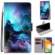 Load image into Gallery viewer, Coloured Drawing Cross Texture Horizontal Flip Leather Phone Case with Holder &amp; Card Slots &amp; Wallet &amp; Lanyard, For Samsung Galaxy A13 5G, For Samsung Galaxy A33 5G