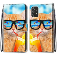 Load image into Gallery viewer, Coloured Drawing Cross Texture Horizontal Flip Leather Phone Case with Holder &amp; Card Slots &amp; Wallet &amp; Lanyard, For Samsung Galaxy A53 5G, For Samsung Galaxy M52 5G
