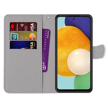 Load image into Gallery viewer, Coloured Drawing Cross Texture Horizontal Flip Leather Phone Case with Holder &amp; Card Slots &amp; Wallet &amp; Lanyard, For Samsung Galaxy A53 5G, For Samsung Galaxy M52 5G