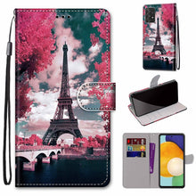 Load image into Gallery viewer, Coloured Drawing Cross Texture Horizontal Flip Leather Phone Case with Holder &amp; Card Slots &amp; Wallet &amp; Lanyard, For Samsung Galaxy A53 5G, For Samsung Galaxy M52 5G