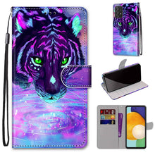 Load image into Gallery viewer, Coloured Drawing Cross Texture Horizontal Flip Leather Phone Case with Holder &amp; Card Slots &amp; Wallet &amp; Lanyard, For Samsung Galaxy A53 5G, For Samsung Galaxy M52 5G