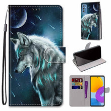 Load image into Gallery viewer, Coloured Drawing Cross Texture Horizontal Flip Leather Phone Case with Holder &amp; Card Slots &amp; Wallet &amp; Lanyard, For Samsung Galaxy A53 5G, For Samsung Galaxy M52 5G