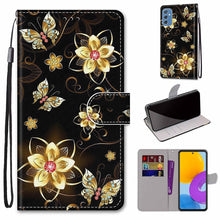 Load image into Gallery viewer, Coloured Drawing Cross Texture Horizontal Flip Leather Phone Case with Holder &amp; Card Slots &amp; Wallet &amp; Lanyard, For Samsung Galaxy A53 5G, For Samsung Galaxy M52 5G