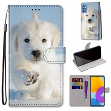 Load image into Gallery viewer, Coloured Drawing Cross Texture Horizontal Flip Leather Phone Case with Holder &amp; Card Slots &amp; Wallet &amp; Lanyard, For Samsung Galaxy A53 5G, For Samsung Galaxy M52 5G