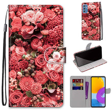Load image into Gallery viewer, Coloured Drawing Cross Texture Horizontal Flip Leather Phone Case with Holder &amp; Card Slots &amp; Wallet &amp; Lanyard, For Samsung Galaxy A53 5G, For Samsung Galaxy M52 5G