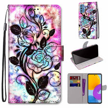 Load image into Gallery viewer, Coloured Drawing Cross Texture Horizontal Flip Leather Phone Case with Holder &amp; Card Slots &amp; Wallet &amp; Lanyard, For Samsung Galaxy A53 5G, For Samsung Galaxy M52 5G