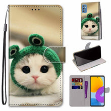 Load image into Gallery viewer, Coloured Drawing Cross Texture Horizontal Flip Leather Phone Case with Holder &amp; Card Slots &amp; Wallet &amp; Lanyard, For Samsung Galaxy A53 5G, For Samsung Galaxy M52 5G
