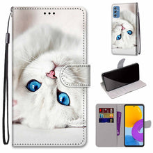 Load image into Gallery viewer, Coloured Drawing Cross Texture Horizontal Flip Leather Phone Case with Holder &amp; Card Slots &amp; Wallet &amp; Lanyard, For Samsung Galaxy A53 5G, For Samsung Galaxy M52 5G